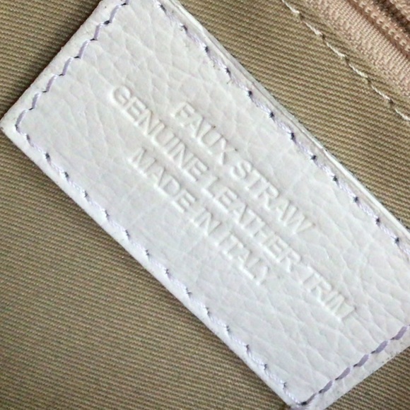 NWOTGS UNICA! FIRENZE ITALY WOVEN LEATHER BICOLOR CROSSBODY CHAIN STRAP BAG - Picture 9 of 12